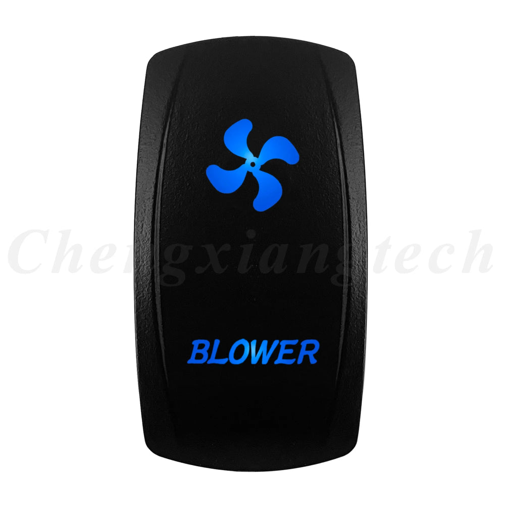 12V 20A Blue Led Car Boat Laser Rocker Switch ON OFF, (ON) OFF, ON OFF ON, (ON) OFF ON, (ON) OFF (ON) Waterproof