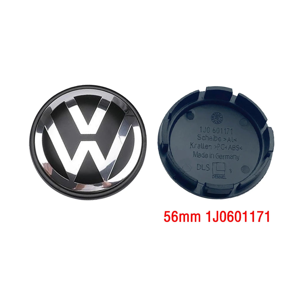 Abs - 4pcs 55mm 56mm 65mm 70mm Car Styling Wheel Center Cap Hub Covers Badge Accessories For VW Volkswagen 3B7601171 1J0601171