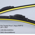 Car Front Wiper Blade For Toyota Prius C Aqua NHP10 2011~2021 Windscreen Windshield Windows Car Wiper 2020 2019 2018