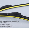 Car Front Wiper Blade For Toyota Prius C Aqua NHP10 2011~2021 Windscreen Windshield Windows Car Wiper 2020 2019 2018