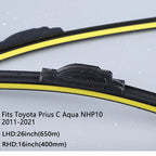 Car Front Wiper Blade For Toyota Prius C Aqua NHP10 2011~2021 Windscreen Windshield Windows Car Wiper 2020 2019 2018