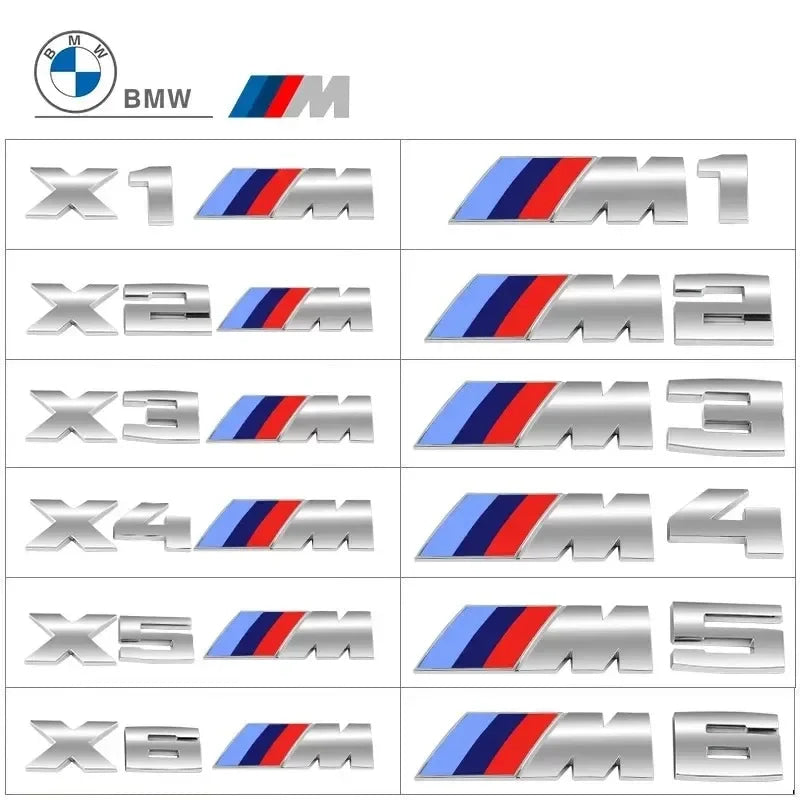 Car Valve Core BMW 3D Electroplating Emblem Stickers Trunk Decorative Stickers For BMW X5 E91 E70 F11 E30 F31 X3 F25 E61 E83 X1