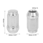 X Autohaux 4PCS Car Wheel Nut Caps Screw Bulge Acorn Cone Racing Bolt Head Cover Anti-Theft Lug Nuts Bolts M12/14x1.5 M12x1.25