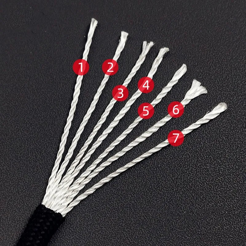 Cuerda Paracord de 5/15/30m, 7 hebras, 4mm, táctica militar, 550, cuerda de paracaídas, accesorios de acampada, línea de pulsera DIY de supervivencia al aire libre