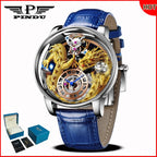 PINDU Design 2025 NEW Men Watch Diamond TourbillionTop Brand Luxury Astronomia Quartz Watch Men sapphire glass waterproof Watch