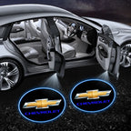 LED Car Door Welcome Light Decoration Light Car Badge logo For Chevrolet Onix Cruze Silverado Impala Equinox Malibu Tahoe Cobalt