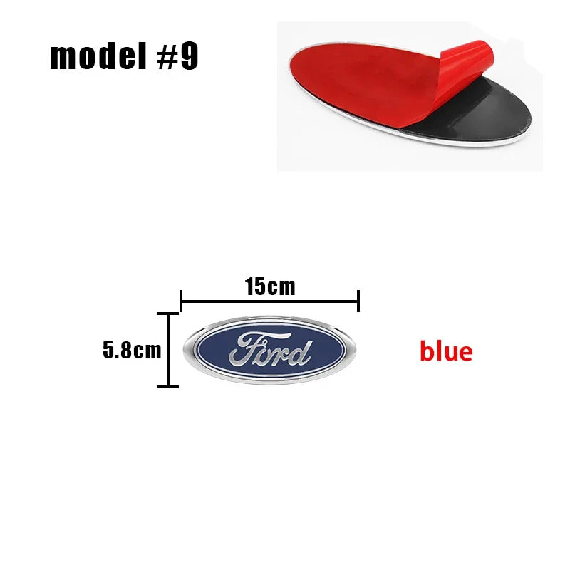 Ford Logo Front Grille Logo Hood Badge Emblem Auto Replacement Accessories For Focus mk2 mk3 Fiesta F150 F250 Ranger Mondeo mk4