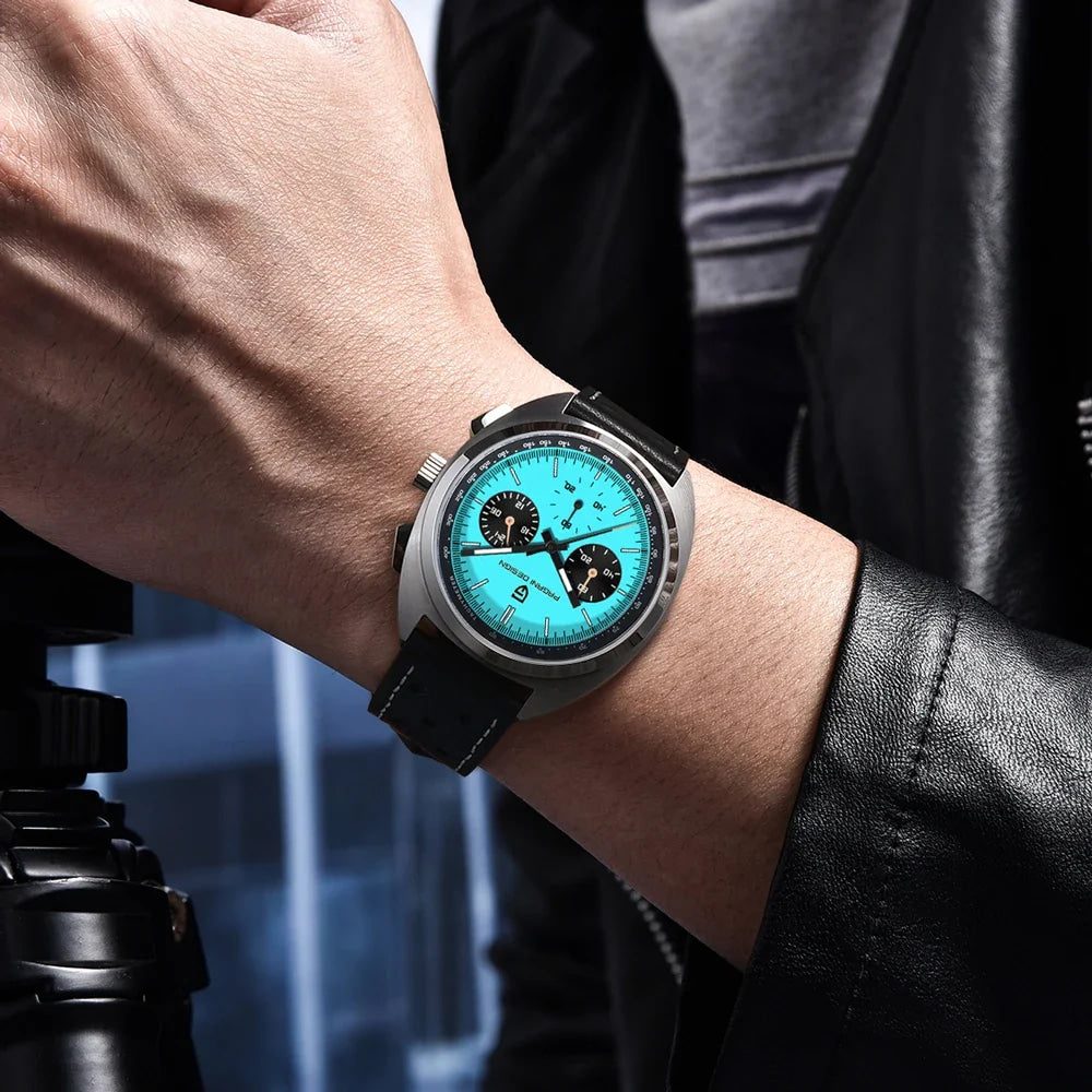 PAGANI DESIGN Panda Mens Watches Quartz Luxury Watch For Men Chronograph VK63 Wristwatches AR Sapphire Waterproof Luminous Clock