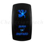 12V 20A Blue Led Car Boat Laser Rocker Switch ON OFF, (ON) OFF, ON OFF ON, (ON) OFF ON, (ON) OFF (ON) Waterproof
