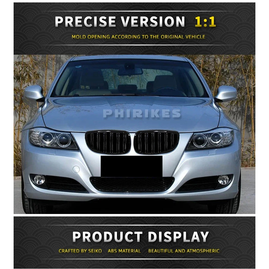 Pair Gloss Matt Carbon Black 3 Color Front Kidney Grille For BMW E92 E93 M3 2006-2009 Racing Grills