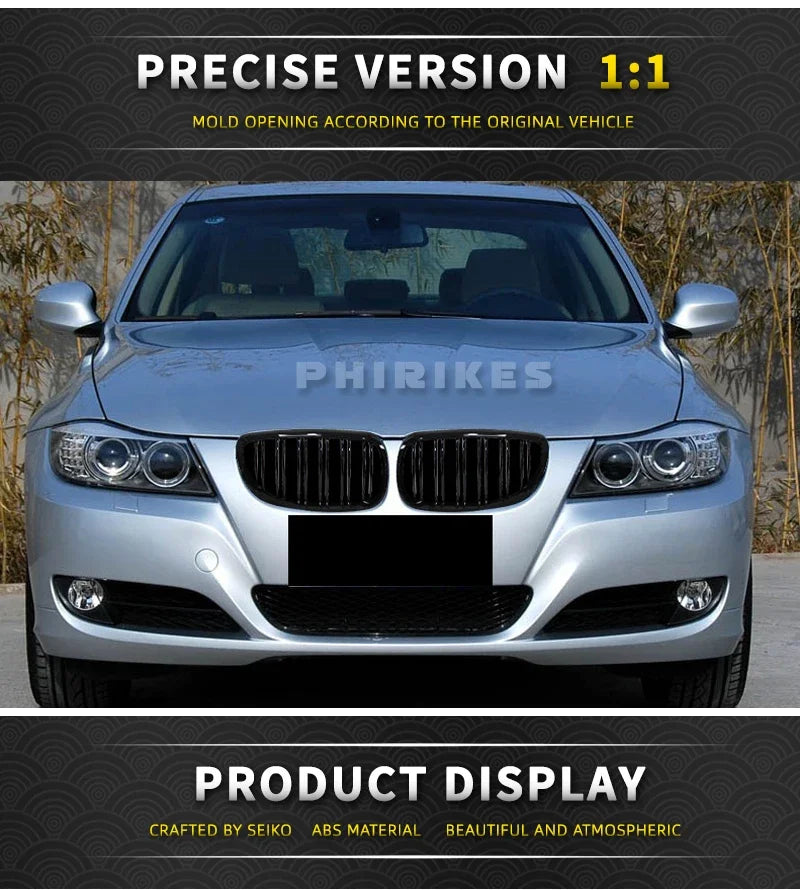 Pair Gloss Matt Carbon Black 3 Color Front Kidney Grille For BMW E92 E93 M3 2006-2009 Racing Grills
