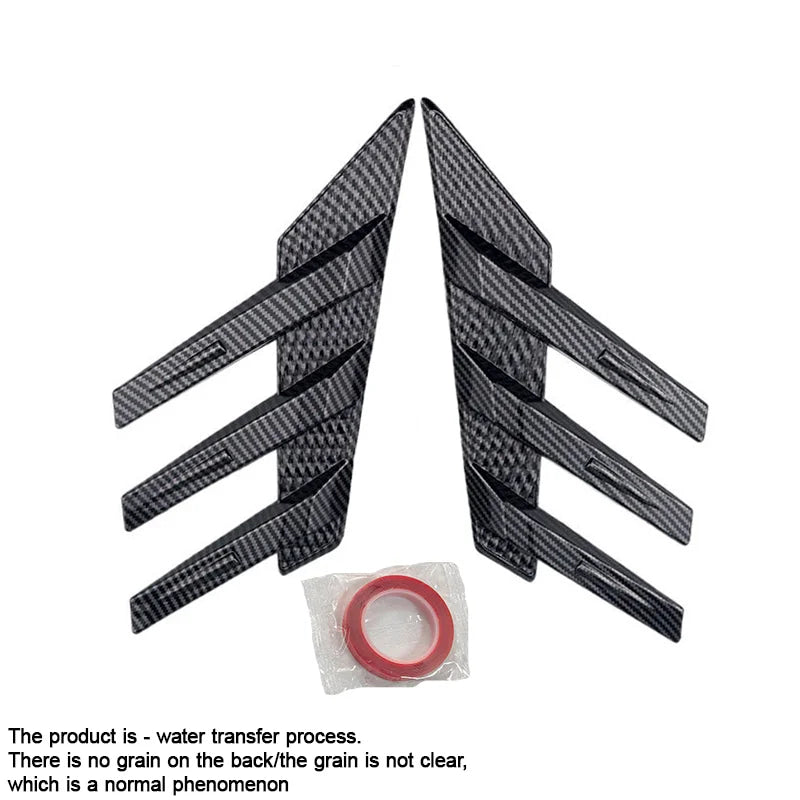 2Pcs Universal Bonnet Air Vents Engine Hood Car Exterior Parts Shutter Sticker Car Body Sticker Car Leaf Board Sticker