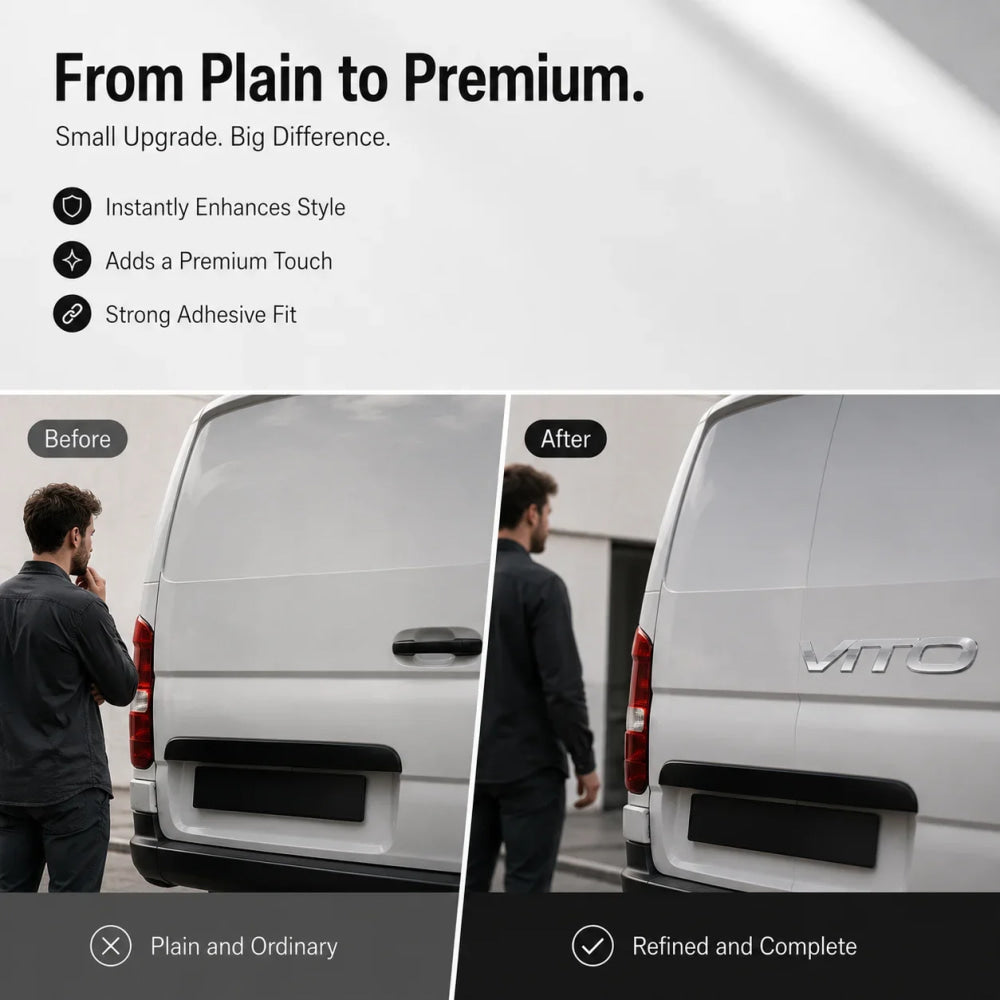 For Fujian Benz Mercedes Benz VITO 3D Metal Rear Trunk Emblem Badge Sticker Tailgate Body Letter Logo Decal Trim Car Accessory