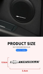 Chevrolet 3D Aluminum Sticker Decal Fit For Chevrolet Silverado Impala Malibu Equinox Cruze Camaro Blazer Spark Aveo TrailBlazer