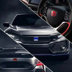3D Chrome 'H' Emblem for Honda - Steering Wheel Badge ABS Car Front Grill Trunk Sticker Auto Styling Accessories