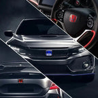 3D Chrome 'H' Emblem for Honda - Steering Wheel Badge ABS Car Front Grill Trunk Sticker Auto Styling Accessories