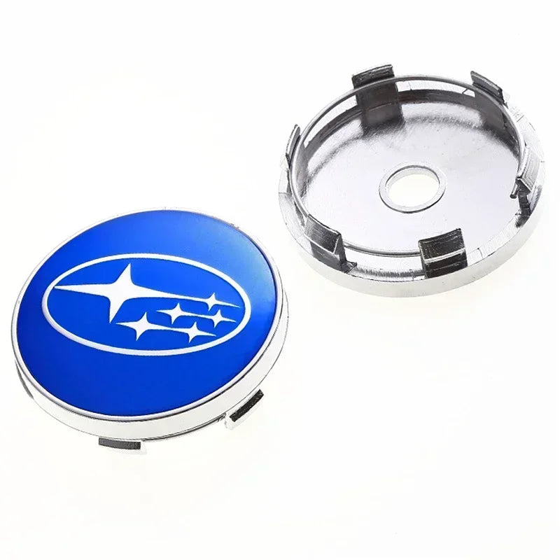 For Subaru ASCENT BRZ FORESTER IMPREZA XV WRC WRX LEGACY OUTBACK STI 4pcs 60mm Car Wheel Center Covers Tire Hub Caps Decoration