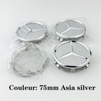 Car silver Red 4pcs 75mm Wheel Center Hub Caps 4Pcs For Mercedes Benz AMG A0004000900 W212 W205 W204 W211 W213 Accessories