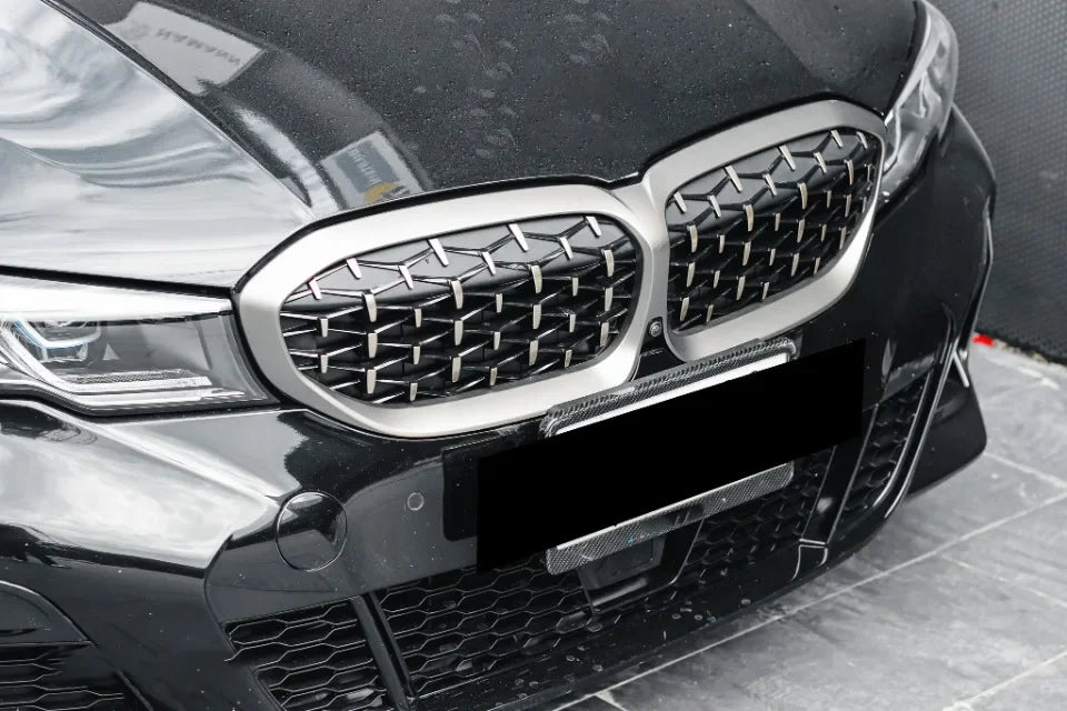 XVIP For BMW G20 3-Series G20 G21 G28 2019-2023 Front Bumper Hood Kidney Racing Grilles Replacement Black Diamond Meteor Style
