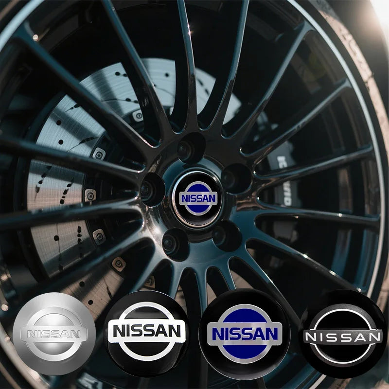 56mm Car Wheel Stickers Center Hub Cap Car Emblem Badge For Nismo Nissans Tiida Teana Skyline Juke X-trail Almera Qashqai Goods
