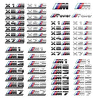 ABS Chrome car rear Trunk Emblem sticker styling power competition logo for BMW M M1 M2 M3 M4 M5 M6 M7 X7M X2M X3M X4M X5M X6M
