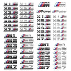ABS Chrome car rear Trunk Emblem sticker styling power competition logo for BMW M M1 M2 M3 M4 M5 M6 M7 X7M X2M X3M X4M X5M X6M