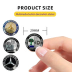 Car Multimedia Knob Decorative Stickers For Mercedes-benz AMG Barbosa W205 C300 W203 W206 W108 W124 W126 W140 W168 W169 W176 GLC