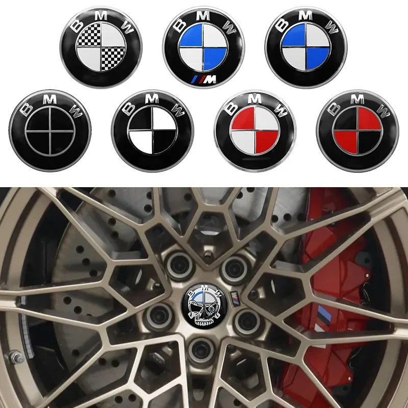 4Pc 56mm 60mm 65mm Car Wheel Center Hub Cap Rim Cover Stickers For BMW E36 E39 E46 E60 E90 E90 F01 F10 F30 G01 G20 G21 G30 G11 M