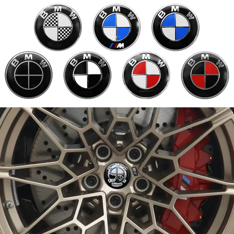 4Pc 56mm 60mm 65mm Car Wheel Center Hub Cap Rim Cover Stickers For BMW E36 E39 E46 E60 E90 E90 F01 F10 F30 G01 G20 G21 G30 G11 M