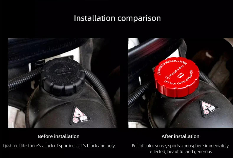 Car Water Tank Cap Protection Cover Accessories Hubcap For Mercedes Benz AMG W204 W205 W203 W211 W212 W213 W201 W210 W169 W220
