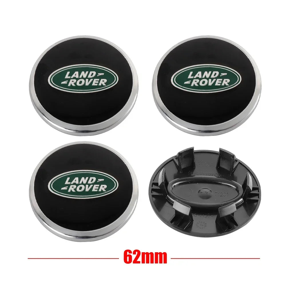 4pcs 62mm Car Styling Car Wheel Center Hub Cap Covers Badge For Landrover SVR Discovery Velar Evoque Range Rover L322 L405 L320