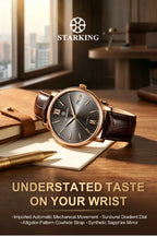 STARKING Sapphire 8215 Automatic Watch Fashion Sports Business Casual Wristwatch Waterproof Wear-resistant Watch Gifts for Men
