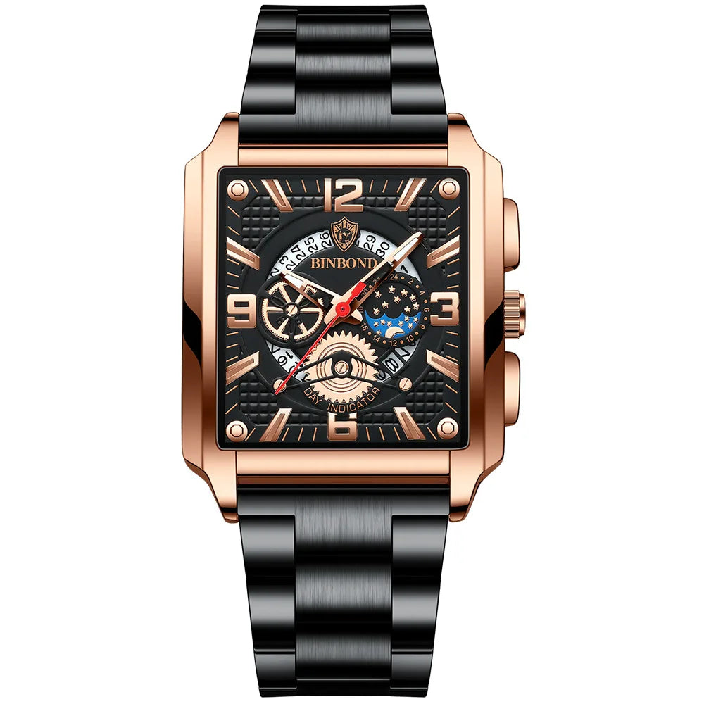 BINBOND Luxury quartz wristwatches luminous waterproof auto date chronograph men's watch business sport fashion casual reloj