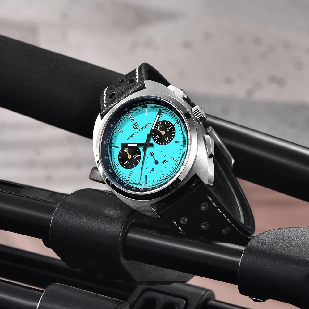 PAGANI DESIGN Panda Mens Watches Quartz Luxury Watch For Men Chronograph VK63 Wristwatches AR Sapphire Waterproof Luminous Clock