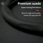 For Ford Mondeo Focus Raptor Puma Edge Explorer Ecosport Ranger F150 Kuga Car Suede Carbon fiber Anti-slip Steering Wheel Cover