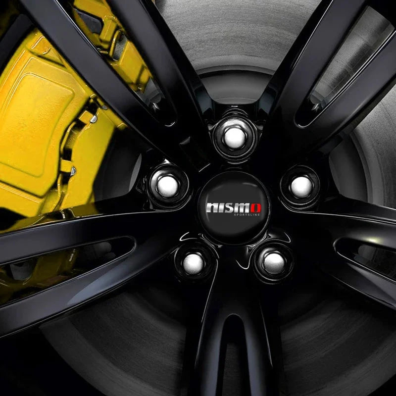 For Nismo Nissan Almera Tiida Sunny QASHQAI Skyline Juke X-TRAI 4pcs 56/60mm Car Wheel Center Covers Badge Hub Cap Accessories