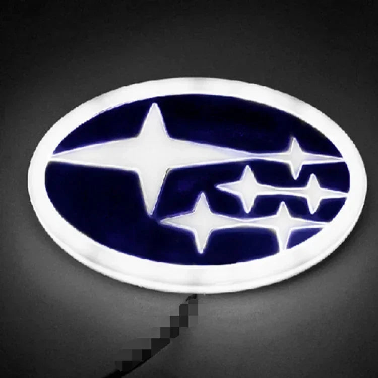 14X7.3cm 4D LED Car Rear Logo Emblem Light Tail Trunk Badge for Subaru Forester XV STI WRX BRZ Tribeca Outback Impreza Legacy
