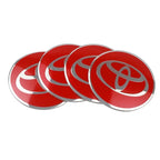 4Pcs 56MM Car Styling Aluminum Wheel Center Hub Caps Stickers For Toyota Rav4 Corolla Camry Aqua Yaris Cross Auris TRD GR Sport