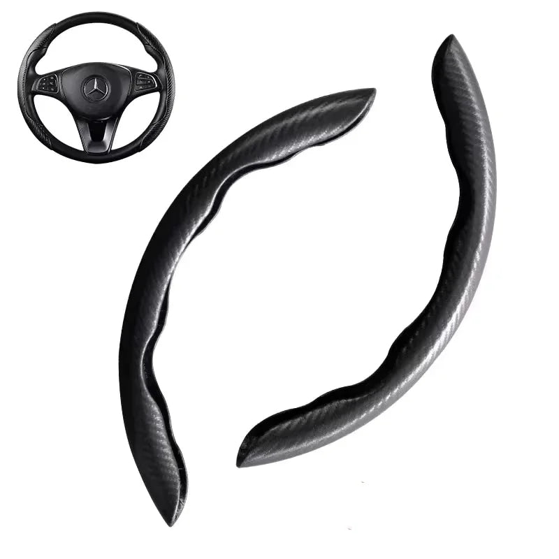 2/3PCS Carbon Fiber Universal Car Steering Wheel Booster Cover Non-Slip Auto Interior Decoration Accessories for Auto Deco