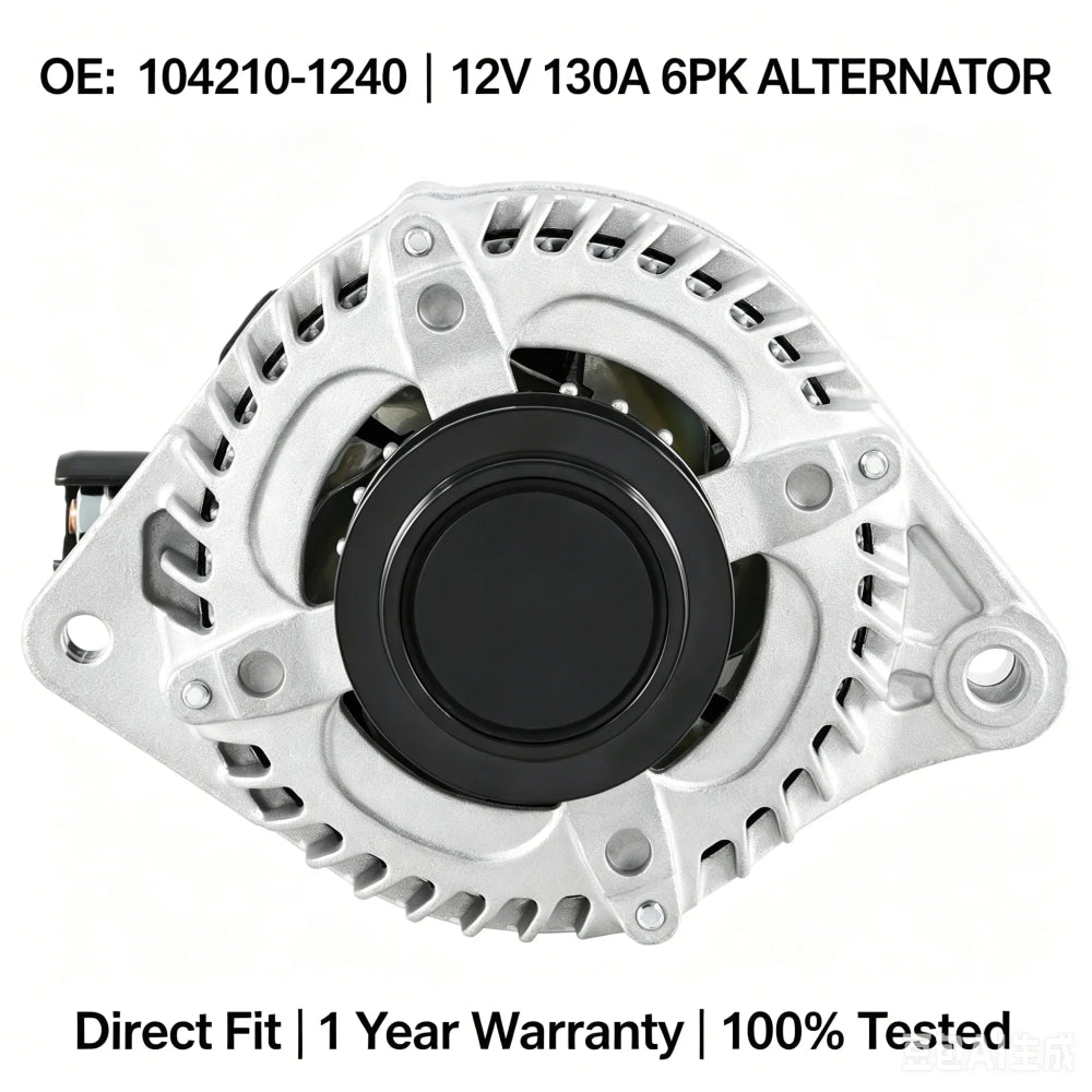OE#104210-1240 12V 130A 6PK Alternator For Honda Accord Pilot Odyssey 3.5L V6 2011-2015