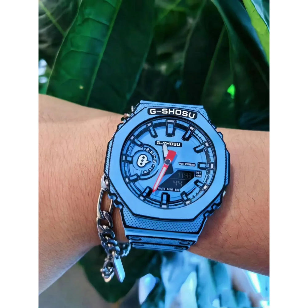 200  Detachable Strap Full-Featured Sports Digital Electronic Watch LED Dual Display