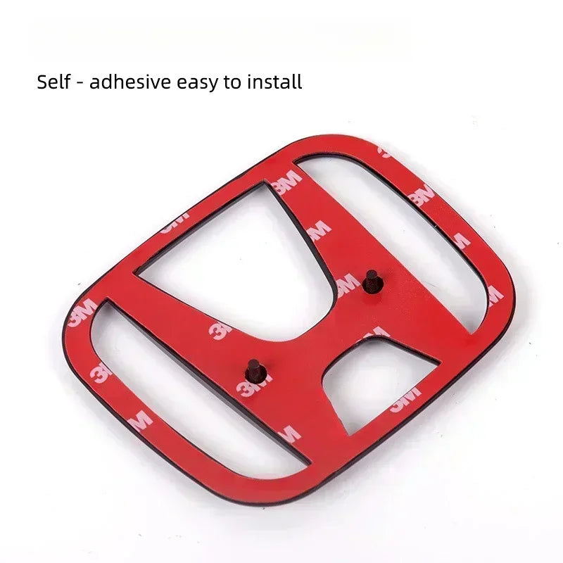 Emblem ABS for Honda CRV City Fit BREEZE Crider Inspire JADE URV XRV Vezel Front Rear Logo, Red/Gloss Black/Carbon Fiber Upgrade
