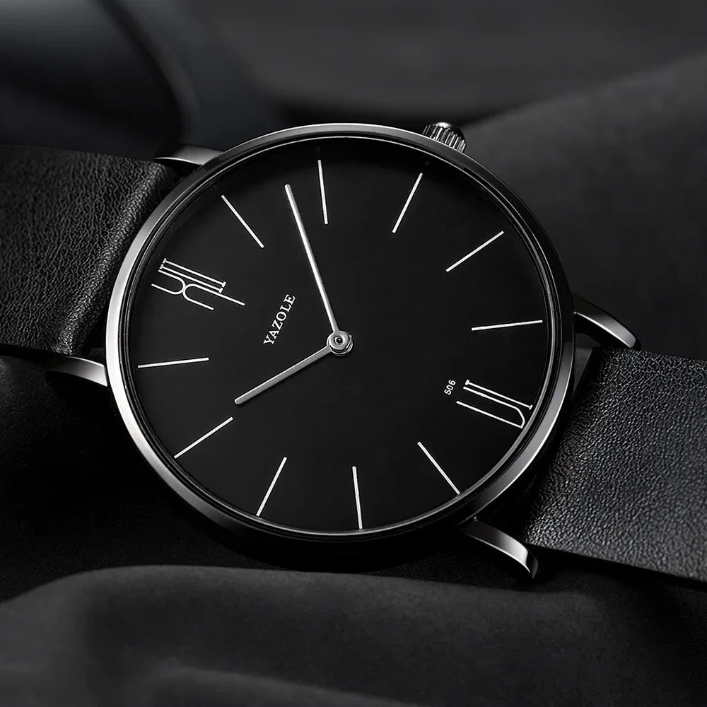 Luxury Top Brand Men's Quartz Wrist Watches Men Business Leather Quartz Clock Women Men's Watches Man's Wristwatch Gifts for Men