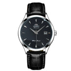 Orient Automatic Men's Watch, Black Dial Stainless Steel Band, Water Resistant Classic Business Wristwatch with Date Display
