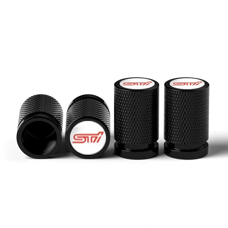 4PCS Car Tire Valve Caps Wheel Stem Protection Air Covers For Subaru STI XV WRC WRX BRZ FORESTER IMPREZA LEGACY OUTBACK TRIBECA