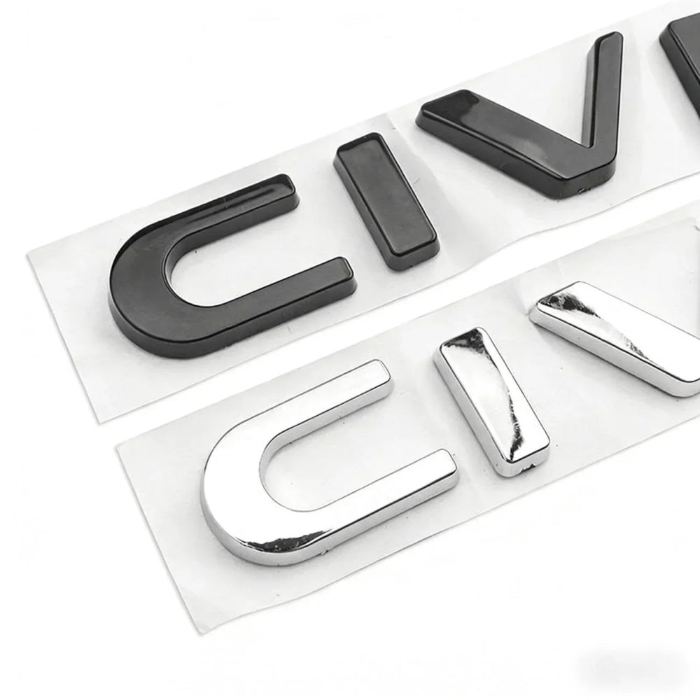 ABS Car Rear Trunk Letters 3D Emblem Tail Badge Sticker for Honda CIVIC Logo Decals Auto Stickers Styling Decoration