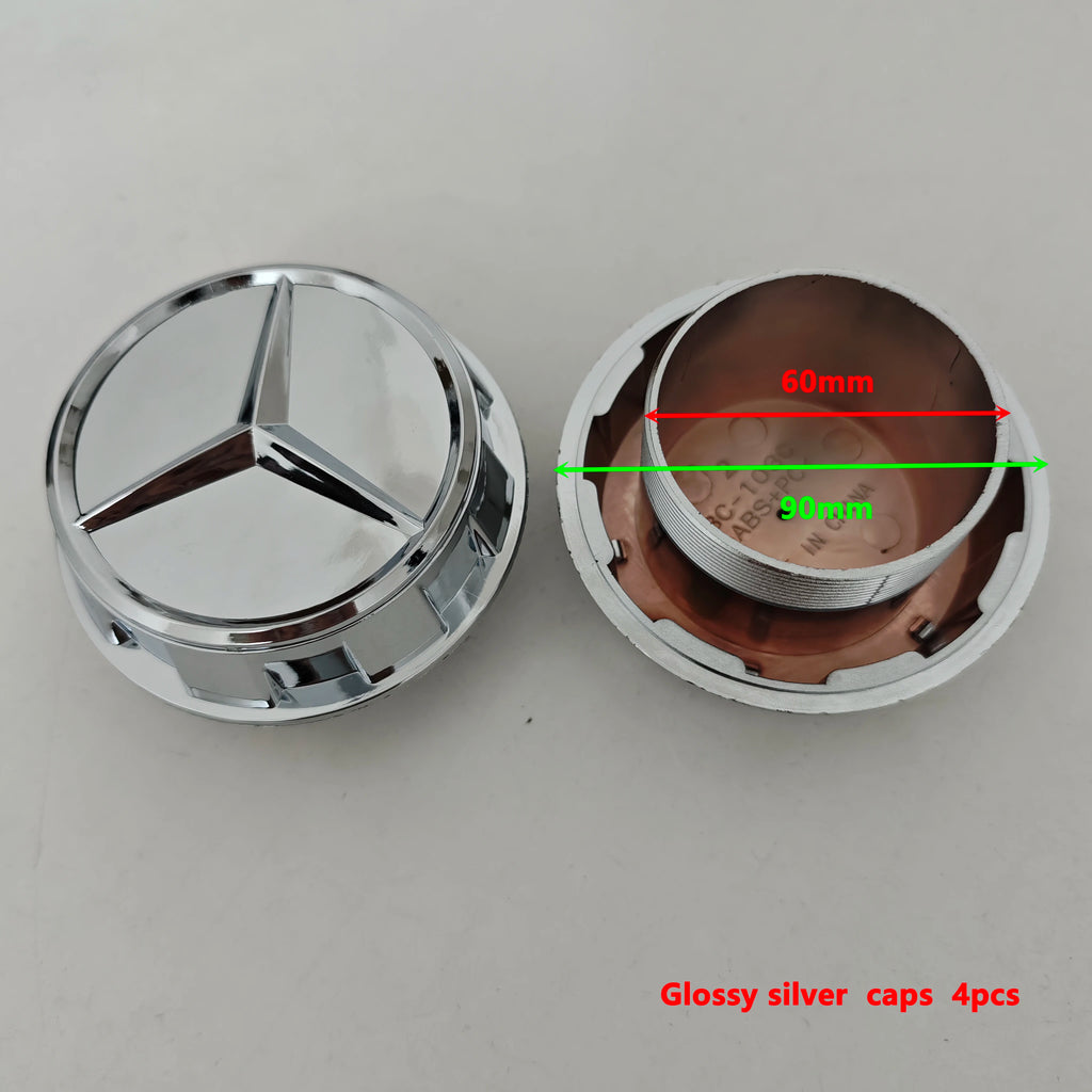 4PCS Aluminum Car Wheel Center Hub Caps for Mercedes-Benz A45S C63S E63S AMG GT GTS C190 Auto Styling Accessories