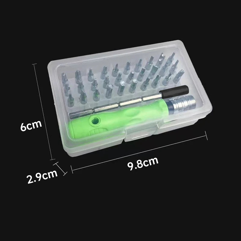 Mini juego de puntas de destornillador 32 en 1, juego de destornilladores de precisión, kit de herramientas de reparación de puntas magnéticas