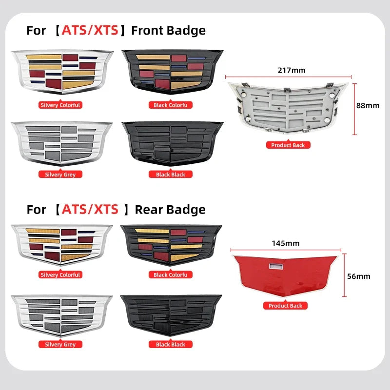 1pcs 3D ABS Car Front Grille Center Emblem Badge Rear Trunk Sticker Accessories For Cadillac CT4 CT5 CT6 XT4 XT5 XT6 XTS ATS