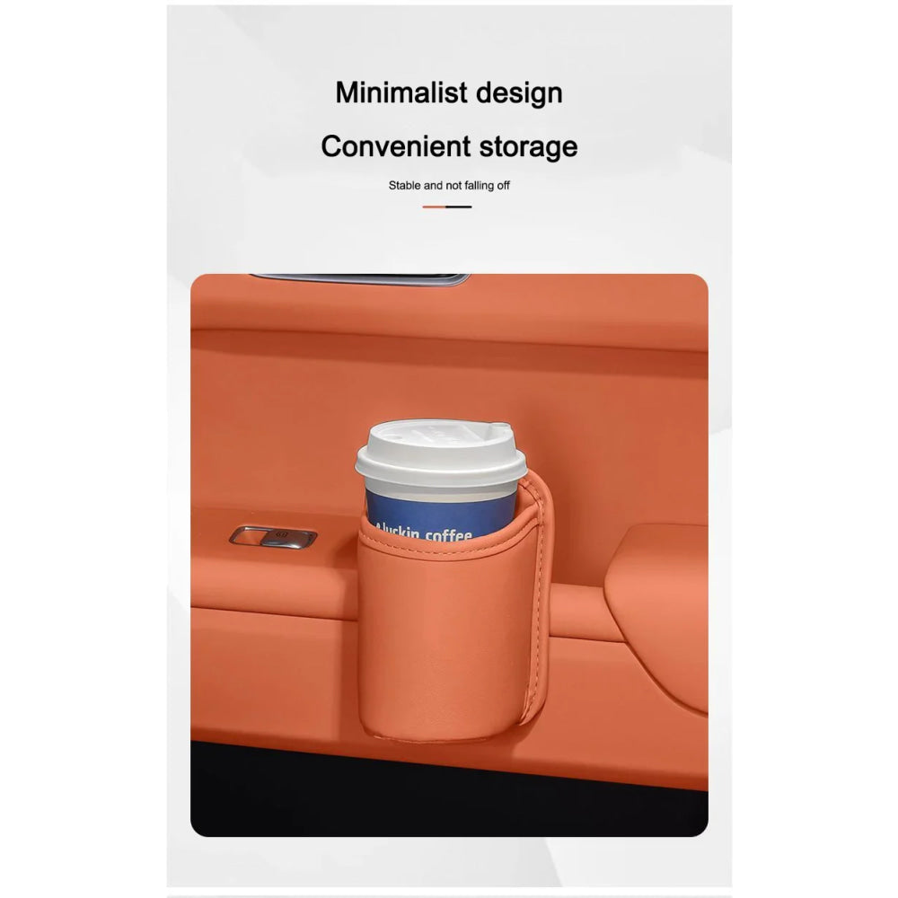 For Toyota Car Door Water Cup Holder Back Seat Drink Rack Leather Storage  Corolla Yaris Prius Camry Auris Avensis car sticker